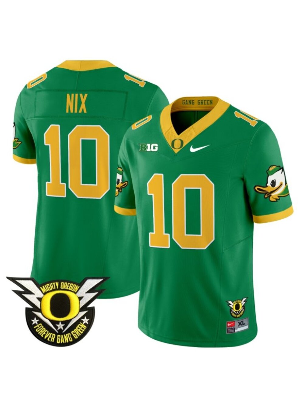 Kids Youths Bo Nix Green Stitched Jersey Vapor